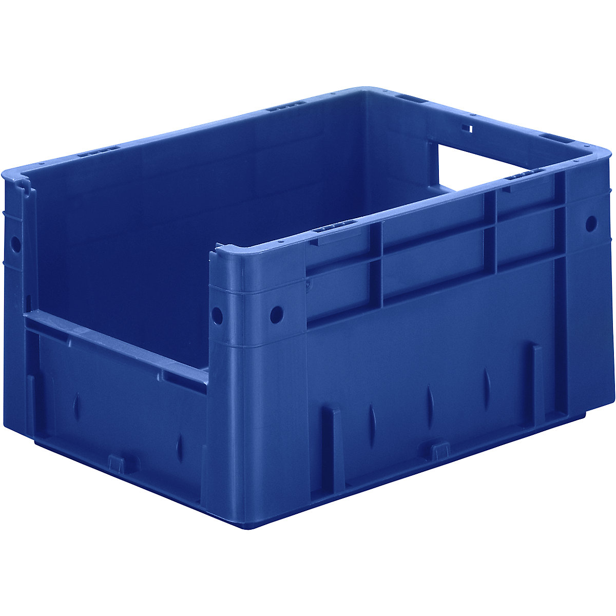 Euro-Stapelbehälter, Volumen 17,5 l, LxBxH 400 x 300 x 210 mm, VE 4 Stk, blau-3