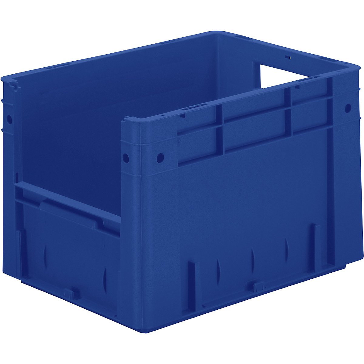 Euro-Stapelbehälter, Volumen 23,3 l, LxBxH 400 x 300 x 270 mm, VE 4 Stk, blau-4