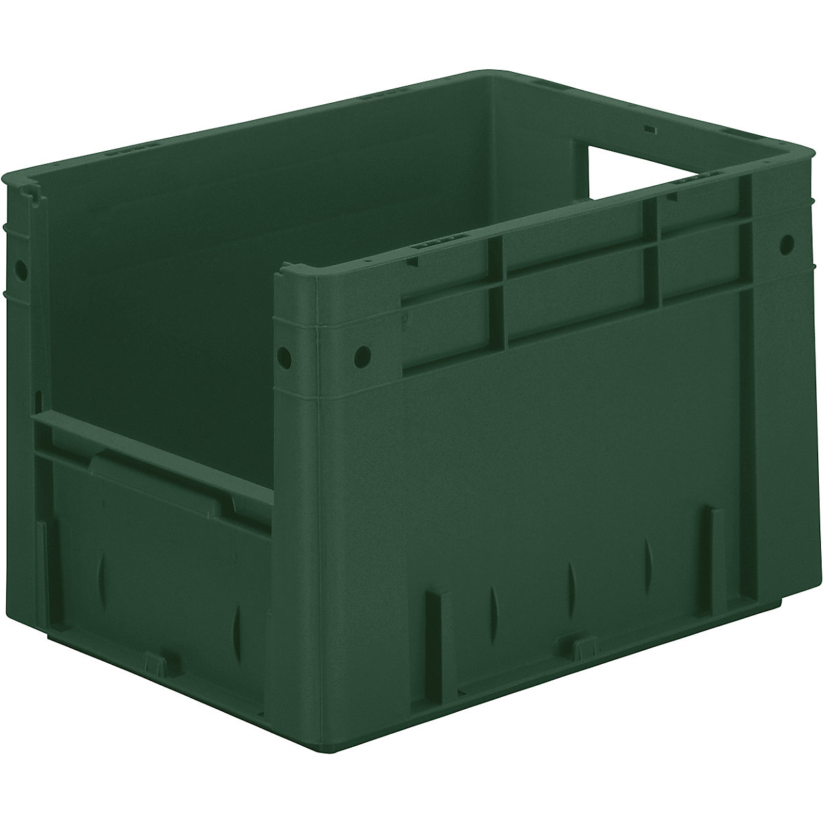 Euro-Stapelbehälter, Volumen 23,3 l, LxBxH 400 x 300 x 270 mm, VE 4 Stk, grün-5