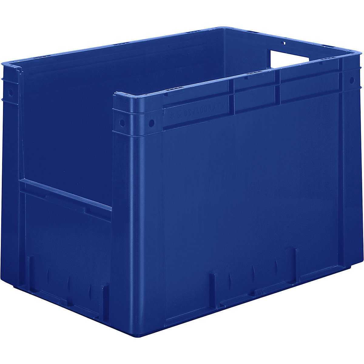 Euro-Stapelbehälter, Volumen 80 l, LxBxH 600 x 400 x 420 mm, VE 2 Stk, blau-5