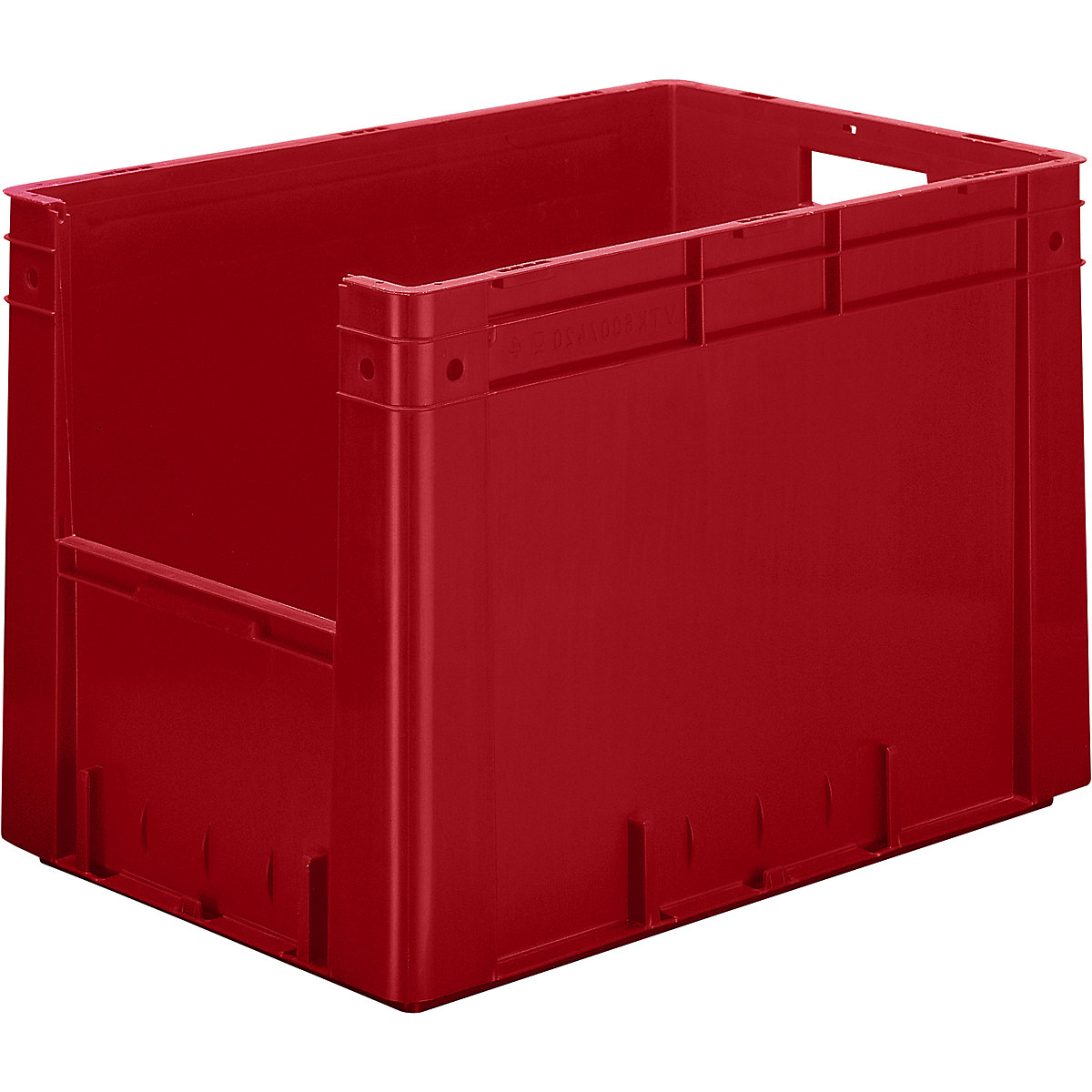 Euro-Stapelbehälter, Volumen 80 l, LxBxH 600 x 400 x 420 mm, VE 2 Stk, rot-3