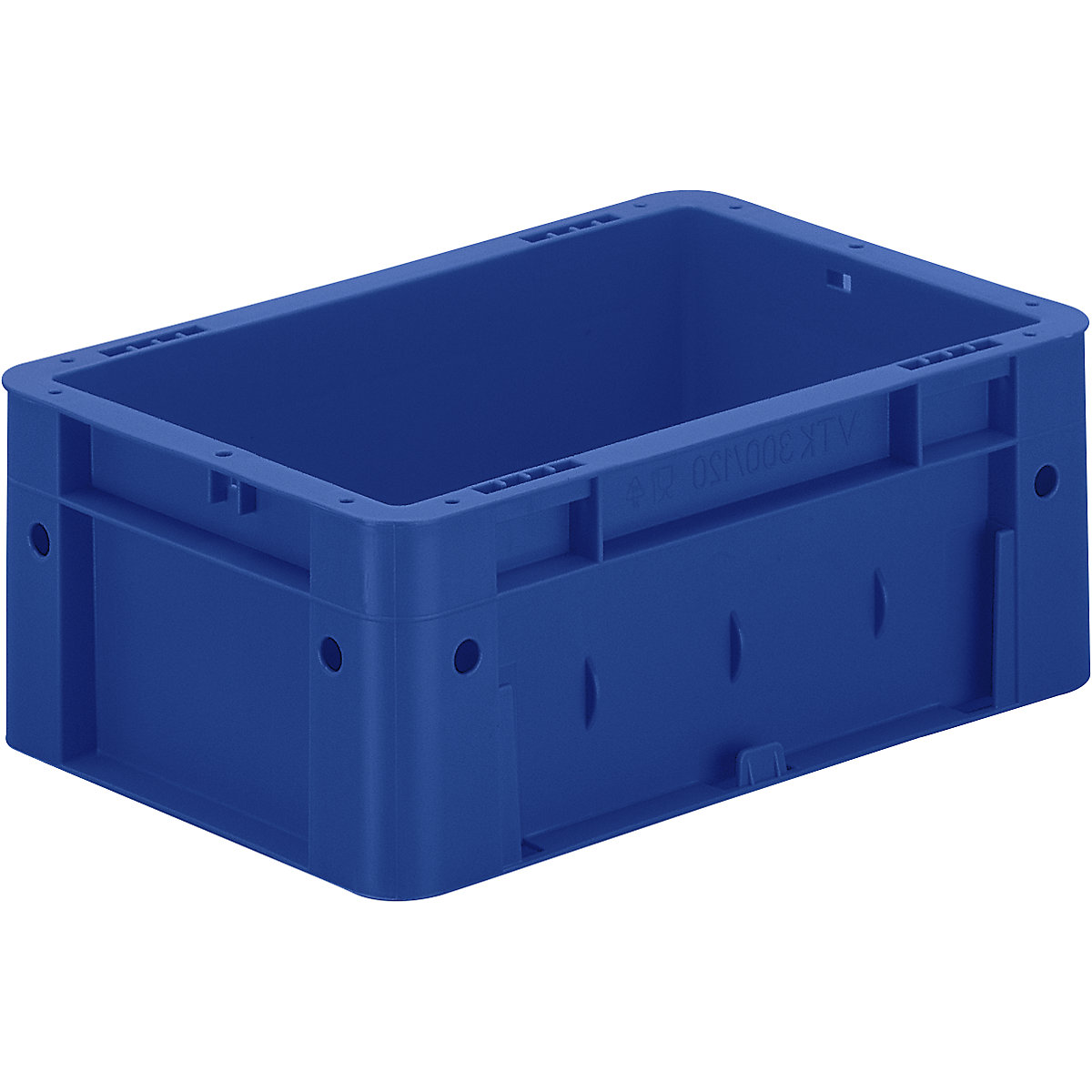 Schwerlast-Euro-Behälter, Polypropylen, Volumen 4,1 l, LxBxH 300 x 200 x 120 mm, Wände geschlossen, Boden geschlossen, blau, VE 8 Stk-3