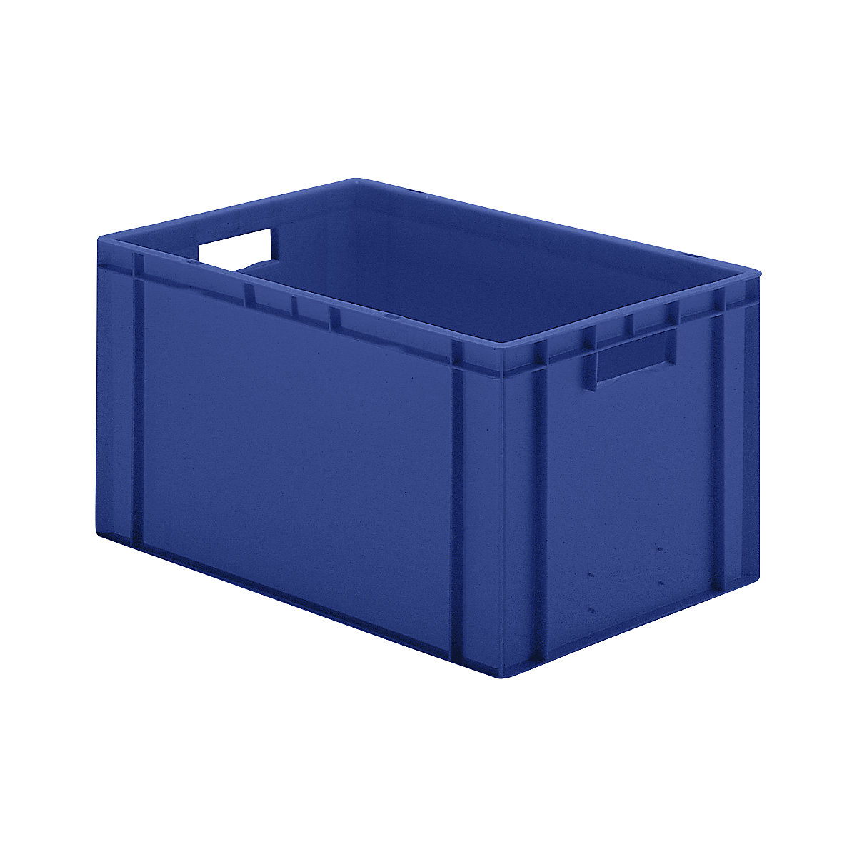 Euro-Format-Stapelbehälter, Wände und Boden geschlossen, LxBxH 600 x 400 x 320 mm, blau, VE 5 Stk