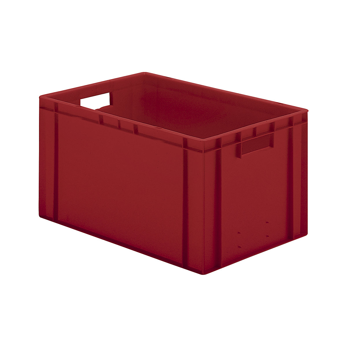 Euro-Format-Stapelbehälter, Wände und Boden geschlossen, LxBxH 600 x 400 x 320 mm, rot, VE 5 Stk