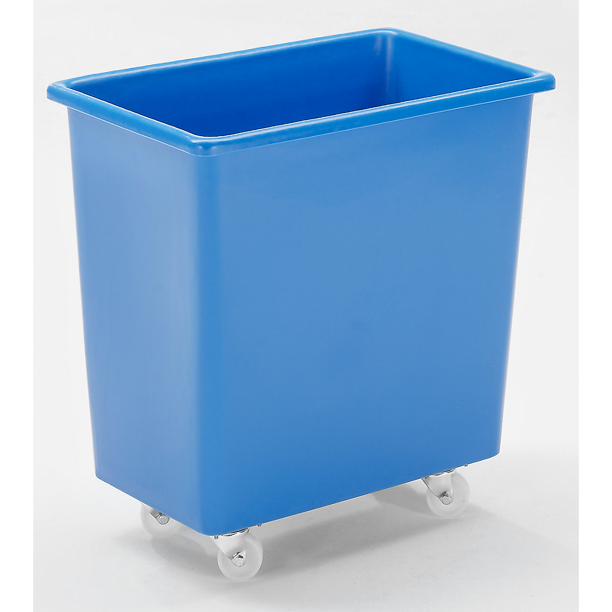 Rechteckbehälter aus Polyethylen, fahrbar, Inhalt 135 l, blau, ab 5 Stk