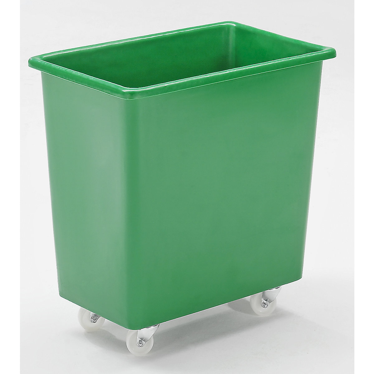Rechteckbehälter aus Polyethylen, fahrbar, Inhalt 135 l, grün, ab 5 Stk