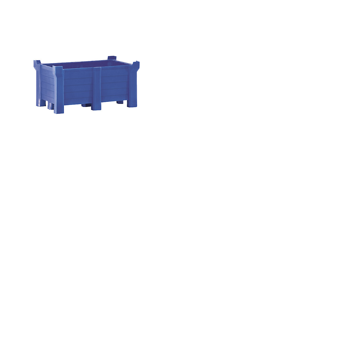 Transport- und Stapelbehälter aus PE, Auflast 2500 kg, LxB 1200 x 800 mm, blau-6