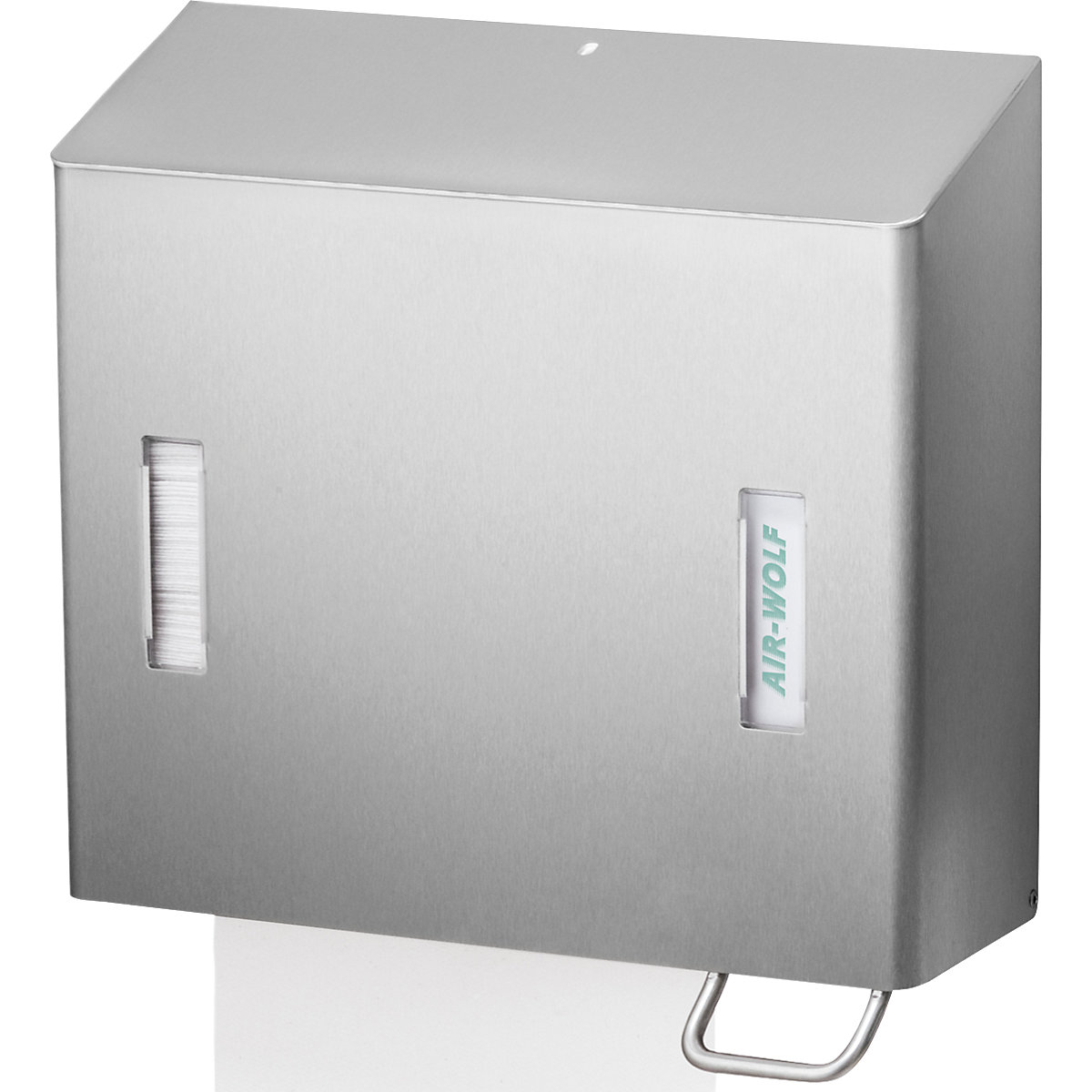AIR-WOLF – Dispensador de jabón y de toallas de papel, capacidad 1,2 l, revestimiento transparente