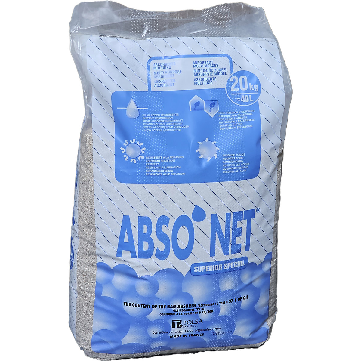 Universal absorbent granulate type III R fine grain