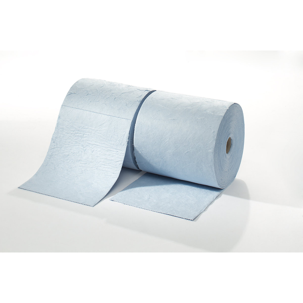 FIRST absorbent sheeting, roll of sheeting, heavy version, for oil, 400 mm x 40 m, blue, pack of 2 rolls-16
