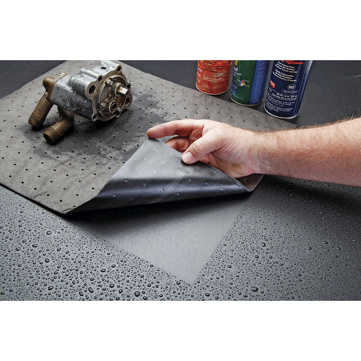 Universal absorbent sheeting mat with PE coating – PIG (Product illustration 2)-1