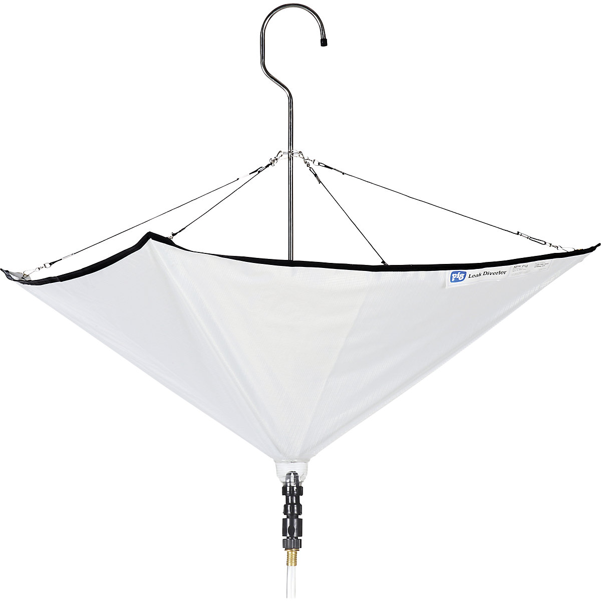 Folding umbrella-style leak diverter kit – PIG, WxH 760 x 760 mm, transparent-4