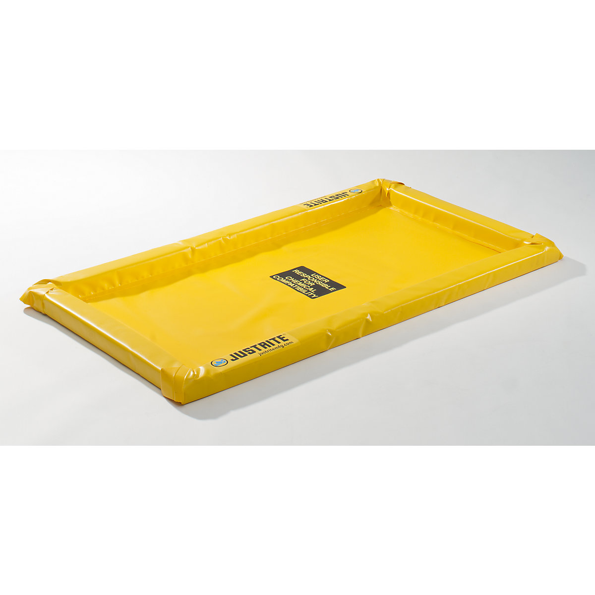Universal sump tray, flexible – Justrite, external height 51 mm, sump capacity 38 l-12