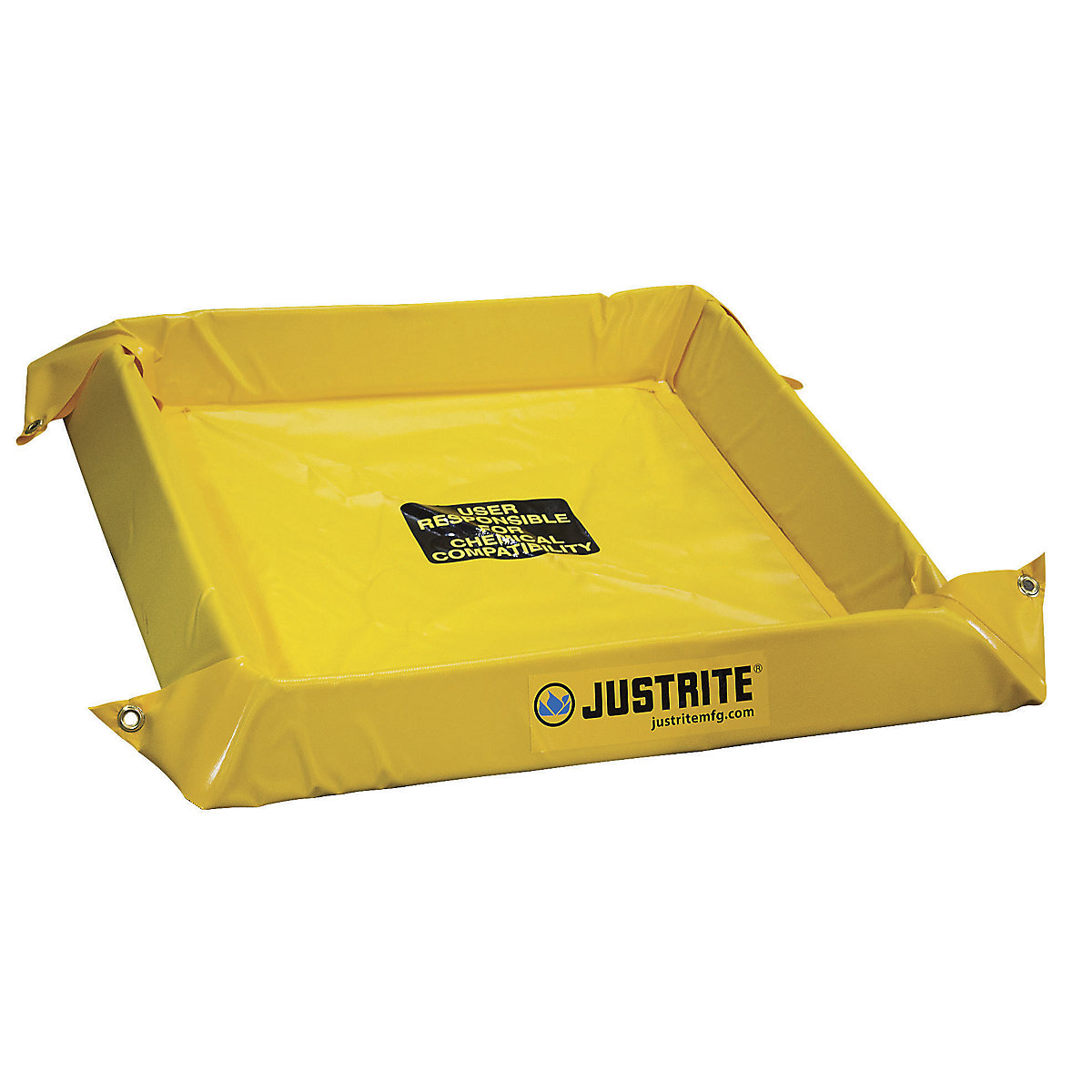 Justrite Universal-Auffangwanne, flexibel, Außenhöhe 102 mm, Auffangvolumen 341 l