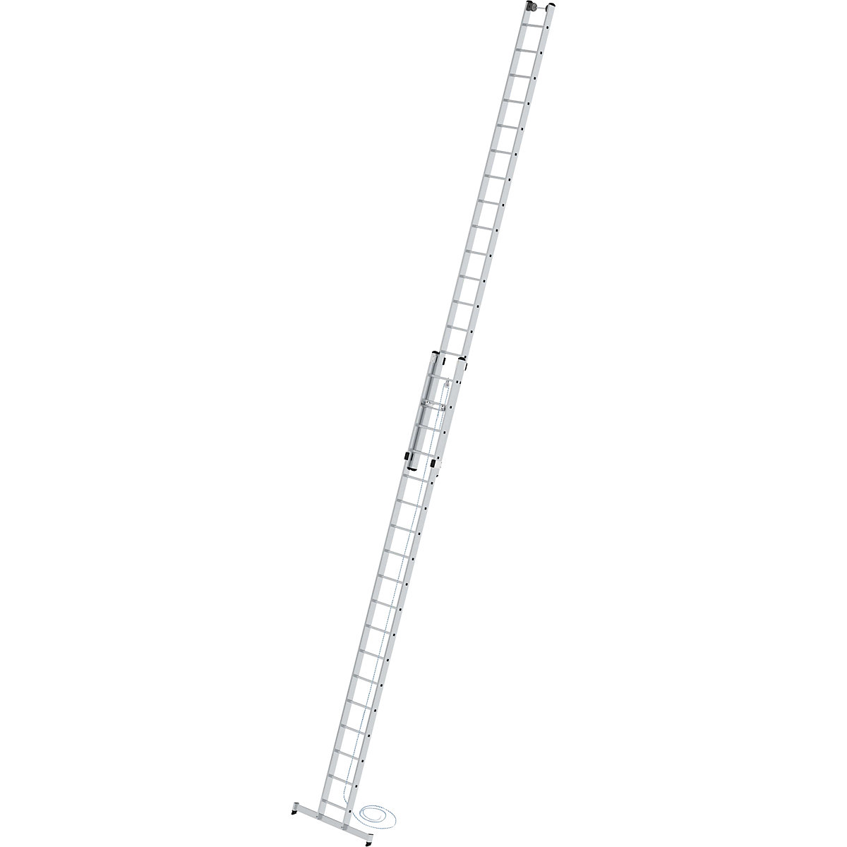 Anlegeleiter höhenverstellbar MUNK, Seilzugleiter, 2-teilig mit nivello®-Traverse, 2 x 18 Sprossen-4