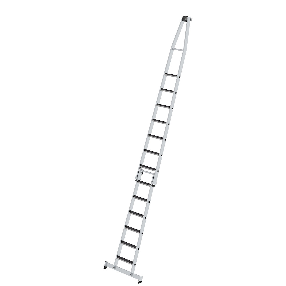 Stufen-Glasreinigerleiter MUNK, mit Trittauflage, 2-teilig, 13 Stufen