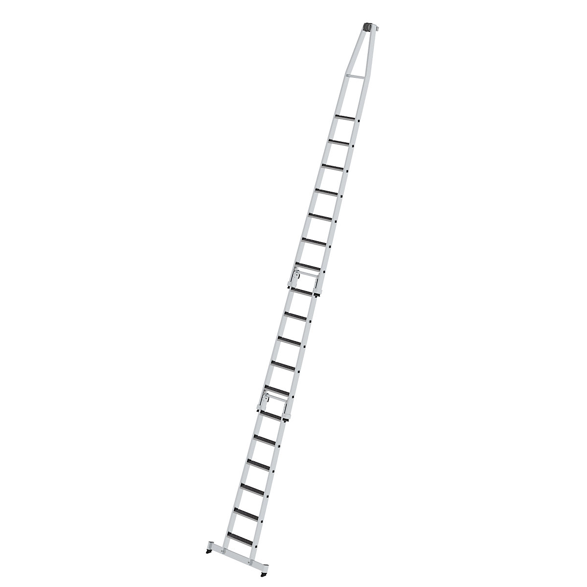 Stufen-Glasreinigerleiter MUNK, mit Trittauflage, 3-teilig, 18 Stufen
