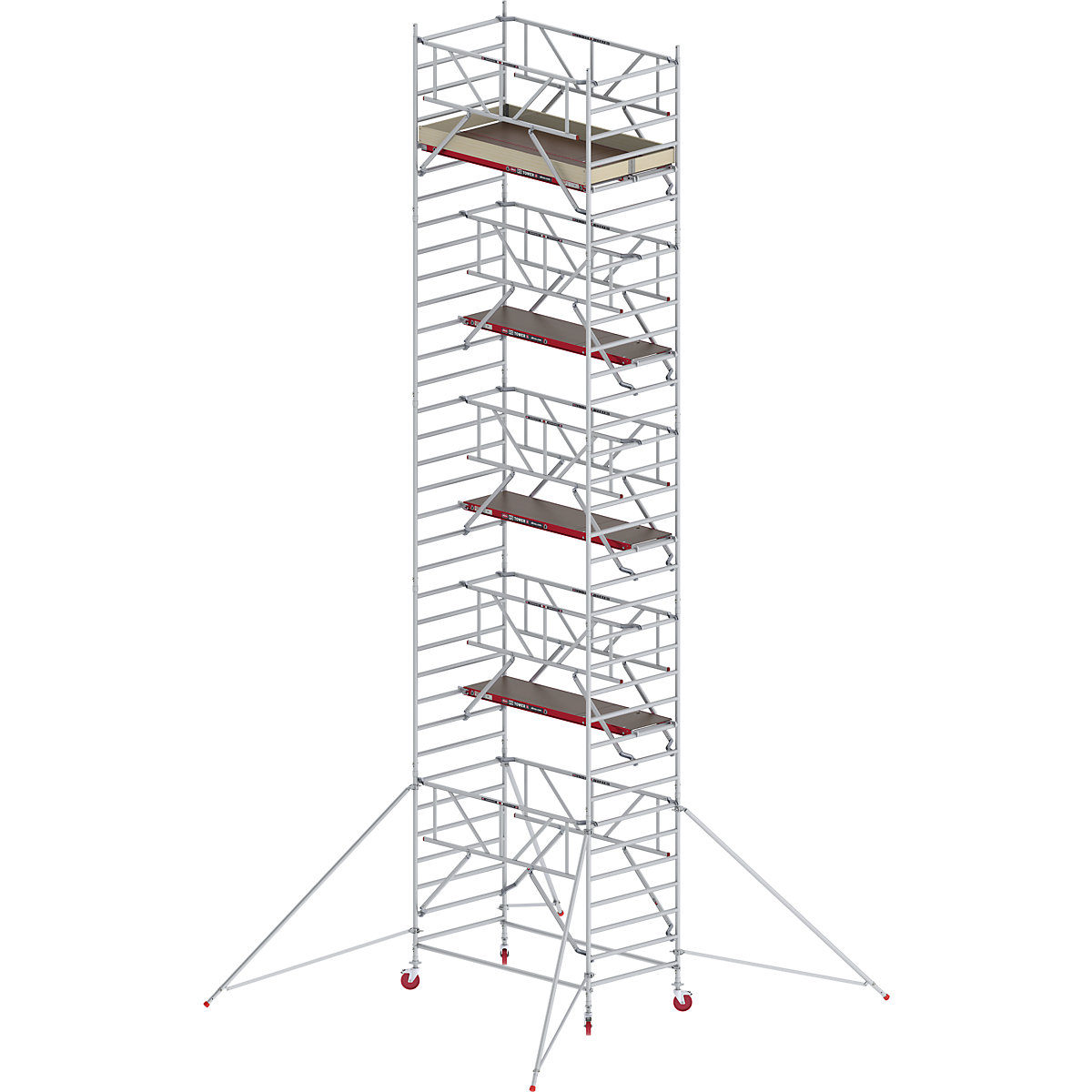 Fahrgerüst RS TOWER 42 breit mit Safe-Quick® Altrex, Holzplattform, Länge 1,85 m, Arbeitshöhe 11,20 m