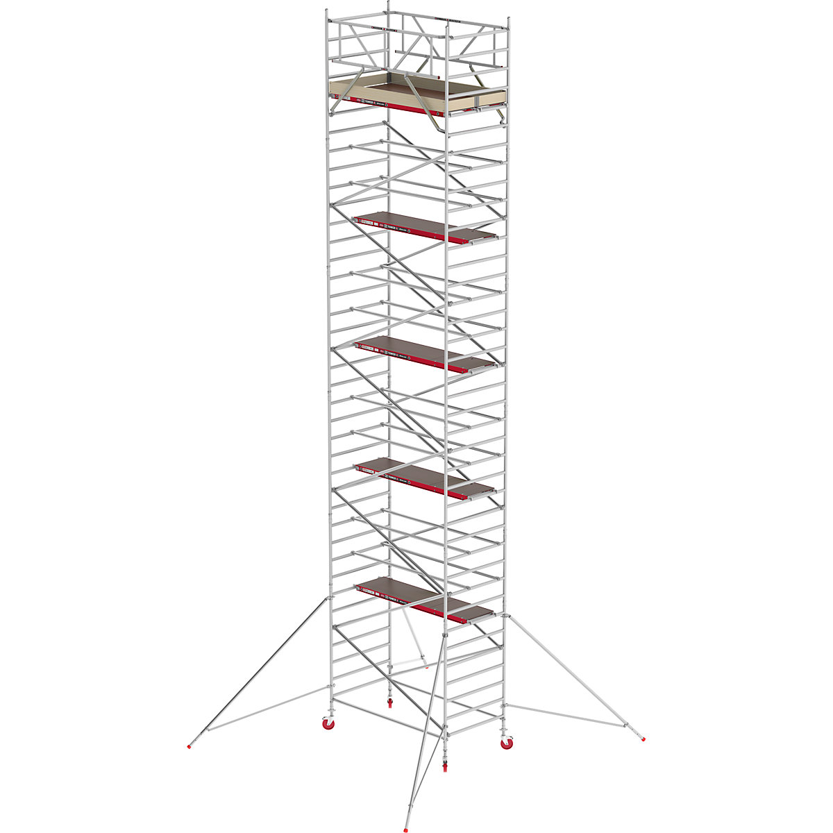 Altrex Fahrgerüst RS TOWER 42 breit, Holzplattform, Länge 1,85 m, Arbeitshöhe 12,20 m