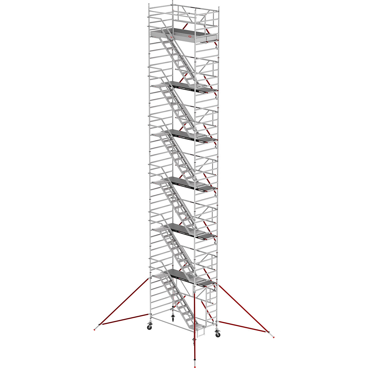 Treppengerüst RS TOWER 53 breit Altrex, Fiber-Deck®, Länge 2,45 m, Arbeitshöhe 14,20 m