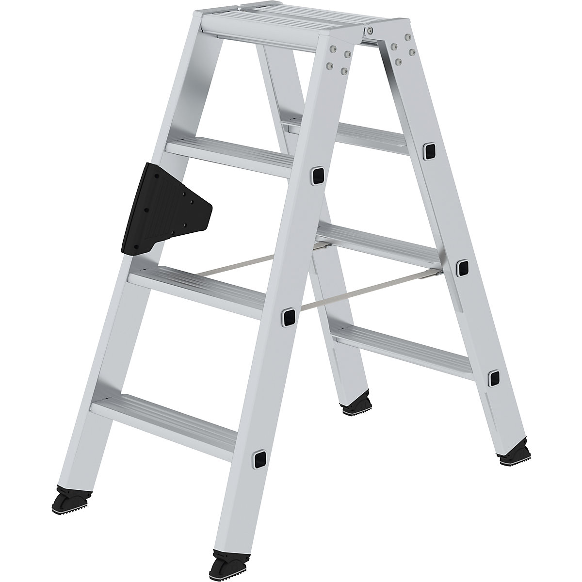 MUNK Stufen-Stehleiter, beidseitig, Komfort-Ausführung mit ergo-pad®, 2 x 4 Stufen