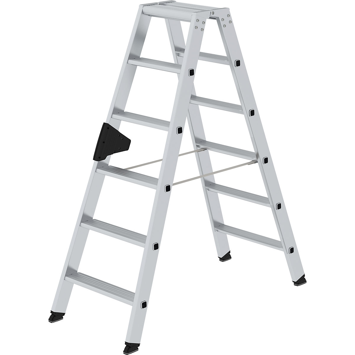 MUNK Stufen-Stehleiter, beidseitig, Komfort-Ausführung mit ergo-pad®, 2 x 6 Stufen
