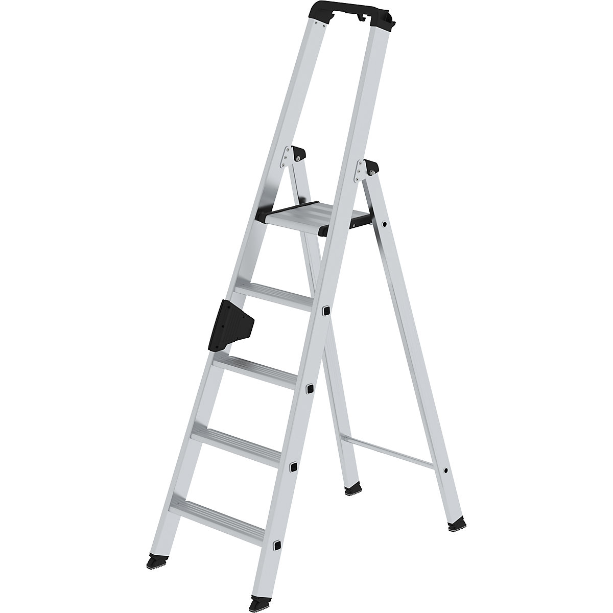 MUNK Stufen-Stehleiter, einseitig, Komfort-Ausführung mit ergo-pad®, 5 Stufen