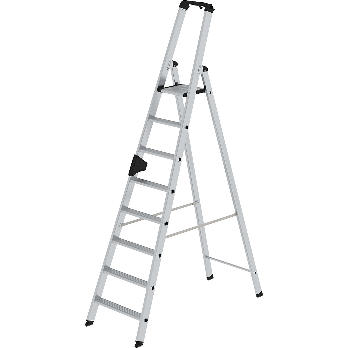 MUNK Stufen-Stehleiter, einseitig, Komfort-Ausführung mit ergo-pad®, 8 Stufen