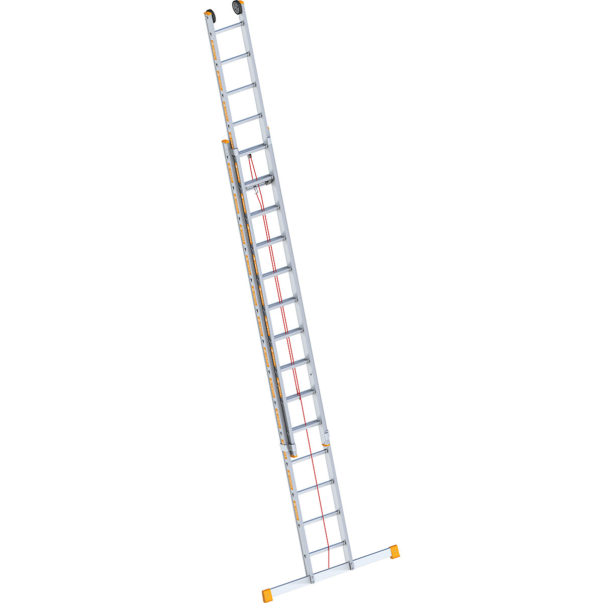 AluSeilzugleiter Layher 2teilig, ausziehbar, inkl. Traverse