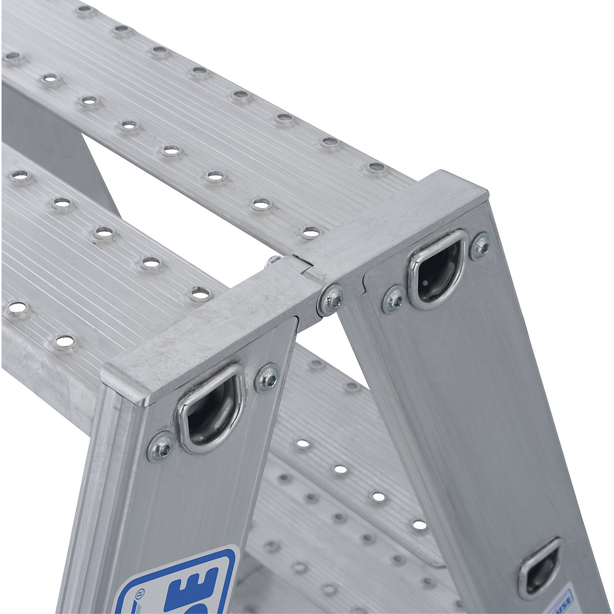 Aluminijasta dvokraka lestev s stopnicami, odpornost proti zdrsu R13 – KRAUSE (Slika izdelka 5)-4