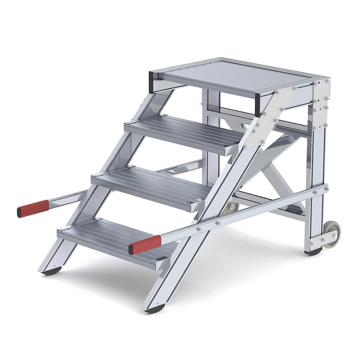 Ploščad s stopnicami – MUNK, širina stopnic 600 mm, nosilnost 200 kg, 4 stopnic-1