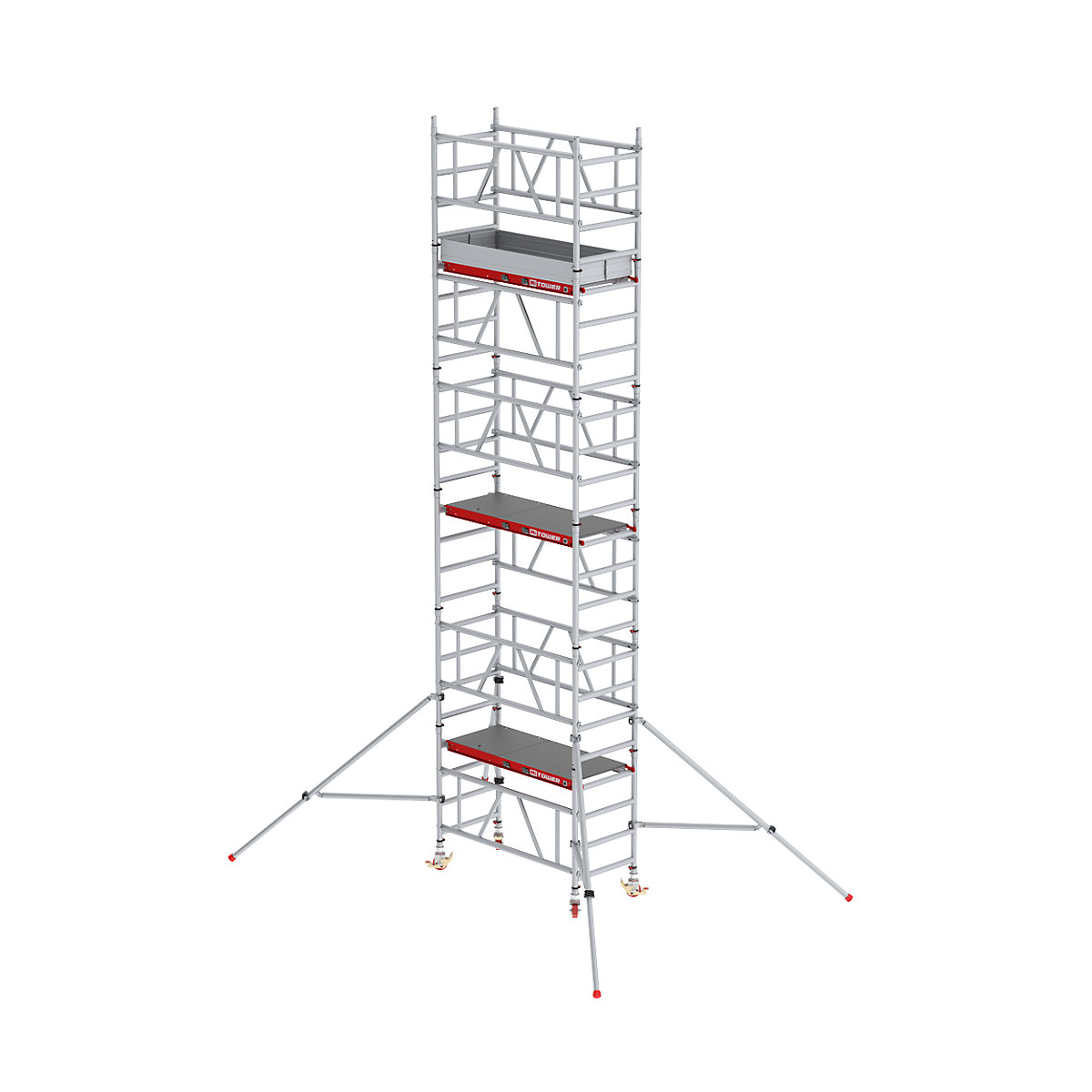 Hitro sestavljiv pomični oder MiTOWER Plus – Altrex, ploščad Fiber-Deck®, delovna višina 7 m