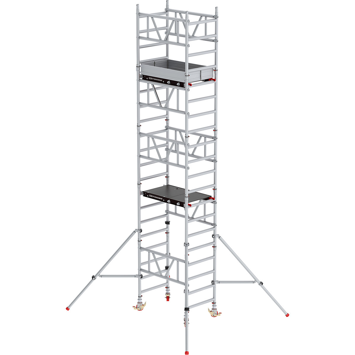 Hitro sestavljiv pomični oder MiTOWER Standard – Altrex, ploščad Fiber-Deck®, DxŠ 1200 x 750 mm, delovna višina 6 m