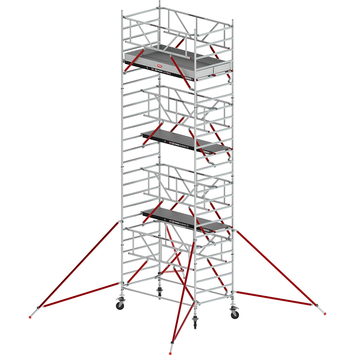 Pomičen oder RS TOWER 52, širok – Altrex, ploščad Fiber-Deck®, dolžina 2,45 m, delovna višina 8,20 m
