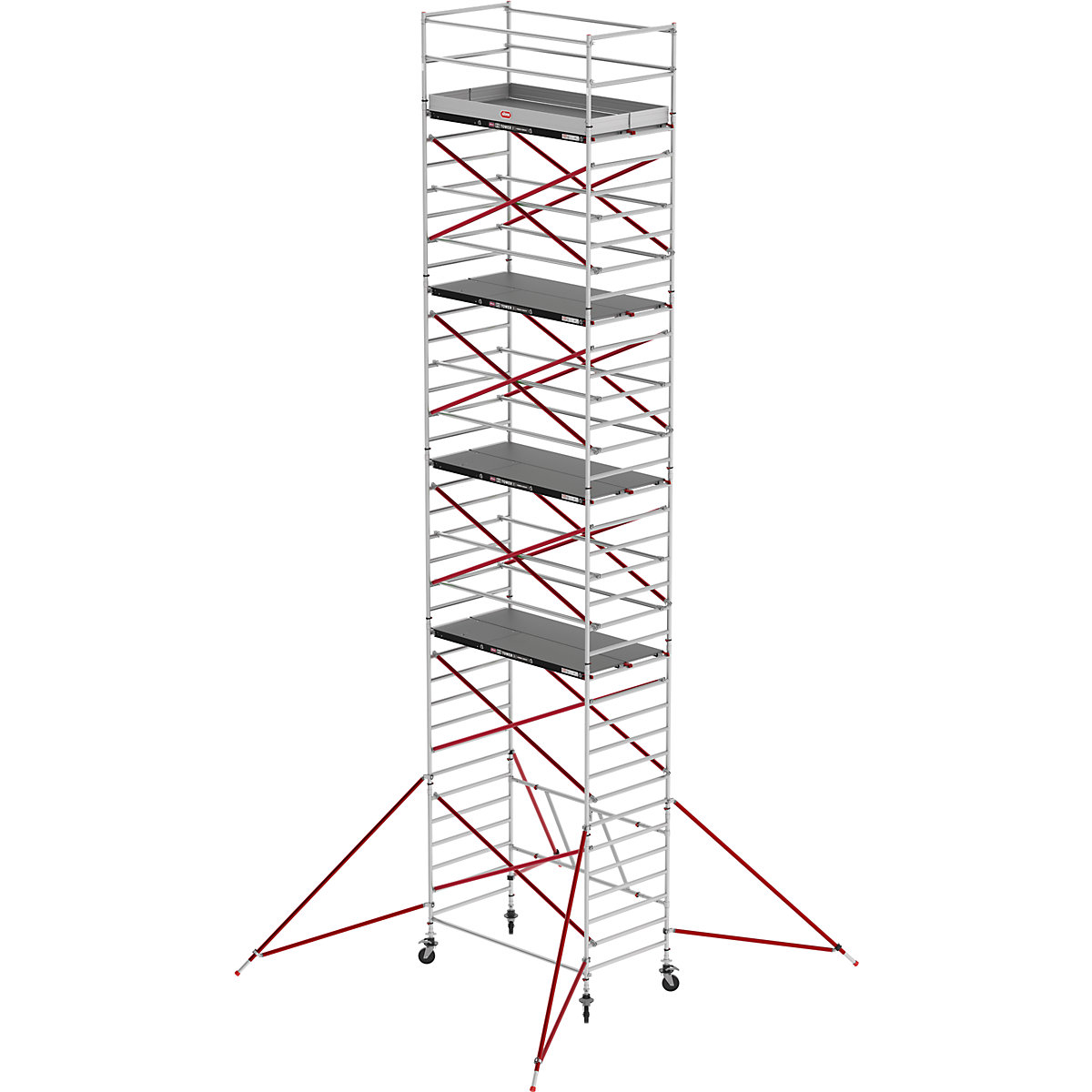 Pomičen oder RS TOWER 55 – Altrex, lesena ploščad, dolžina 2,45 m, delovna višina 11,80 m