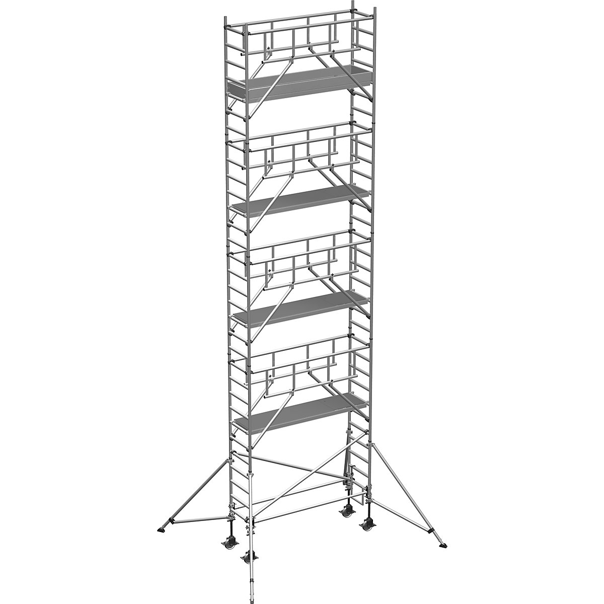 Pomični oder S-PLUS – ZARGES, ploščad 1,80 x 0,60 m, delovna višina 10,40 m
