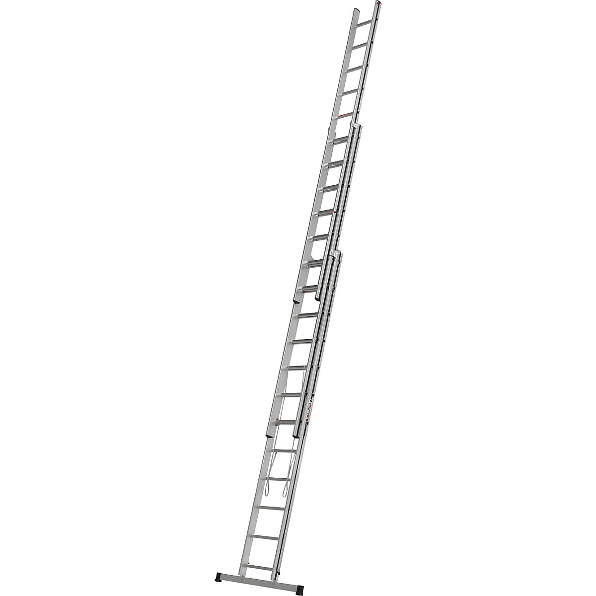 Aluminijasta večnamenska lestev – HYMER, osnovni model, 3 x 12 klinov, maks. delovna višina 8,71 m