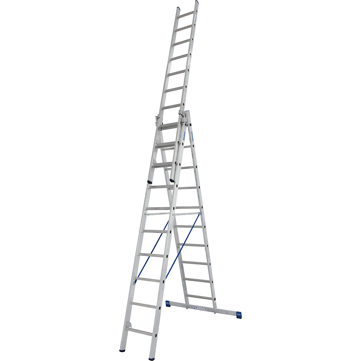 Večnamenska lestev – KRAUSE, 3-delna izvedba, s snemljivim delom lestve, 3 x 10 klinov-8