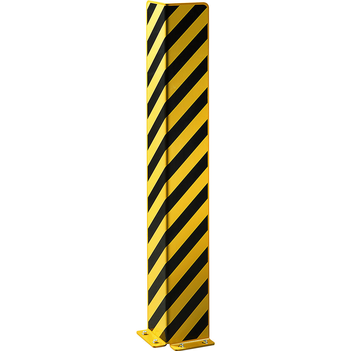 Ütközésvédelem acélból, L-profil, fekete / sárga, magasság 1200 mm-2