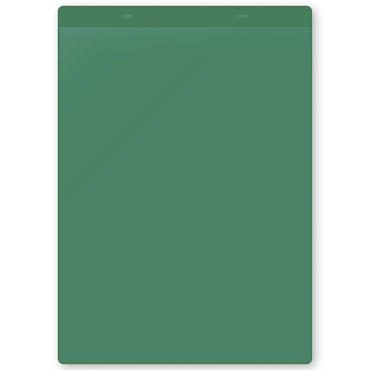 Dokumentumtartó tasakok akasztópánttal, DIN A4, álló, cs. e. 50 db, zöld