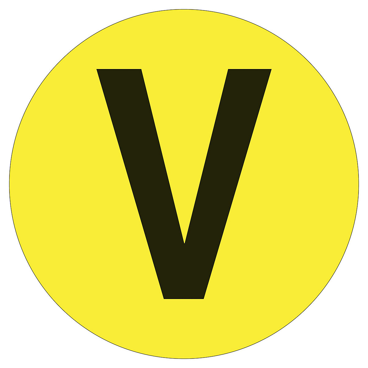 PVC padlójelölések, betűk, cs. e. 10 db, V betű