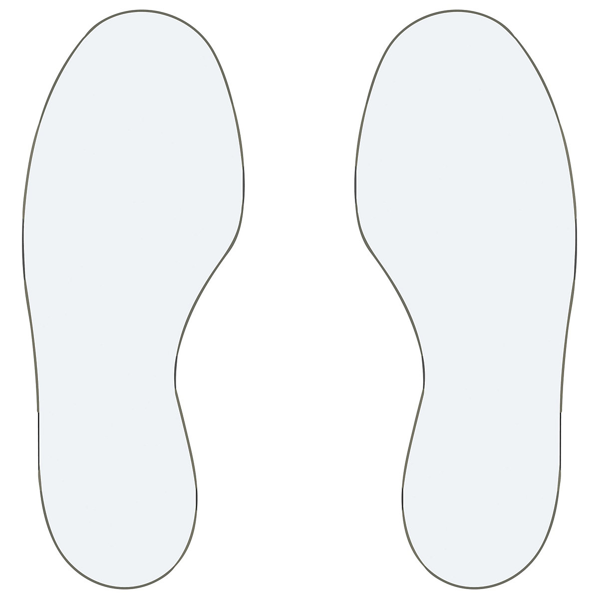 PVC padlójelölések, lábak, 5 jobb / 5 bal láb, cs. e. 10 db, fehér