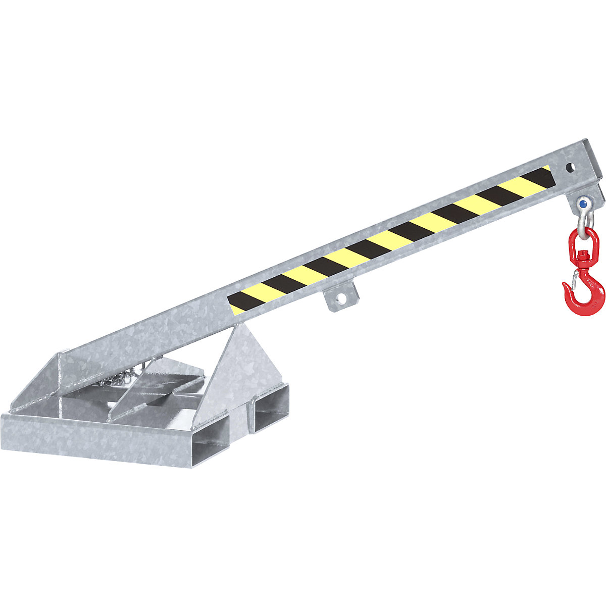 Load arm with rotating swivel hook, hot dip galvanised, inclination 25°, max. load 1000 kg-8