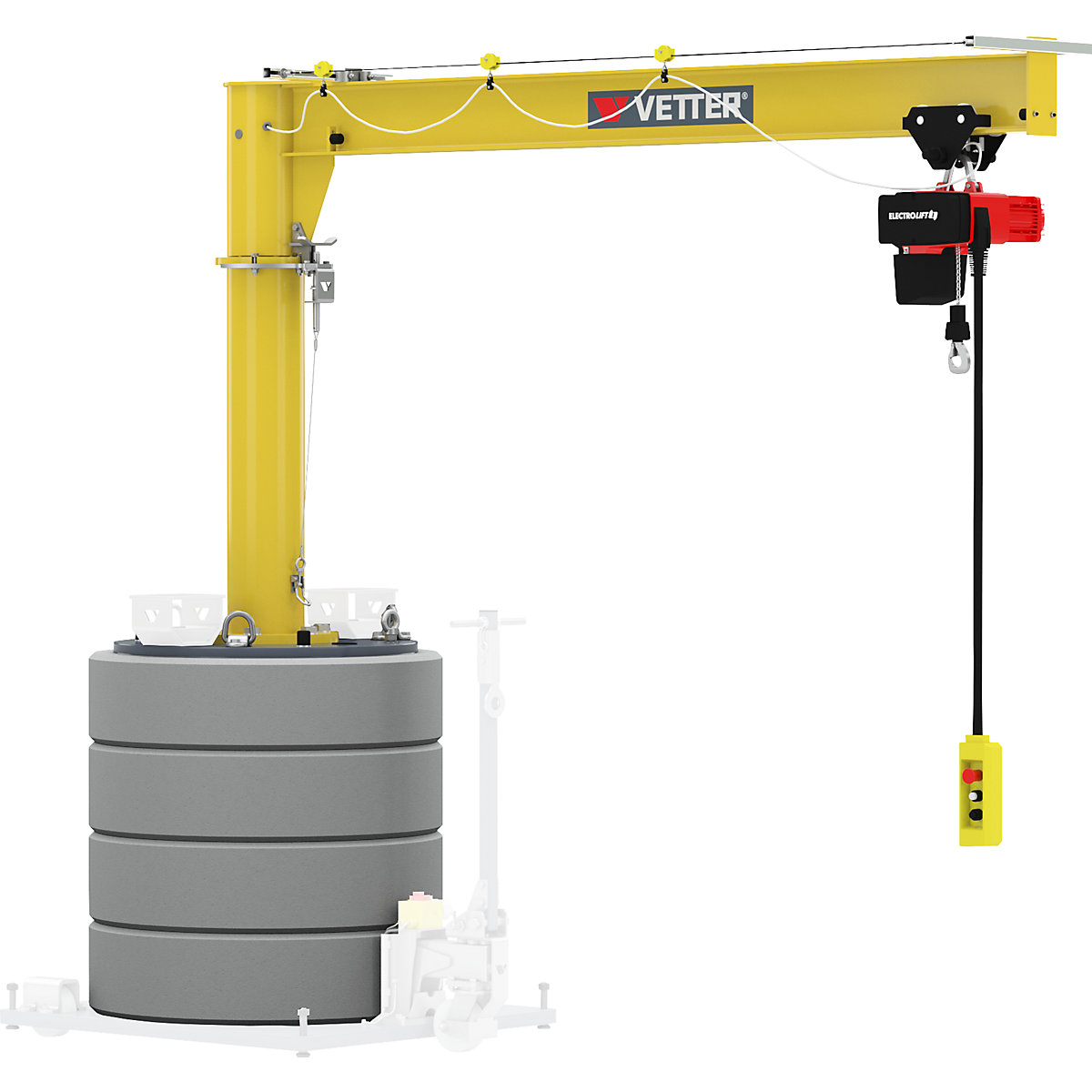 Mobile post mounted jib crane - Vetter