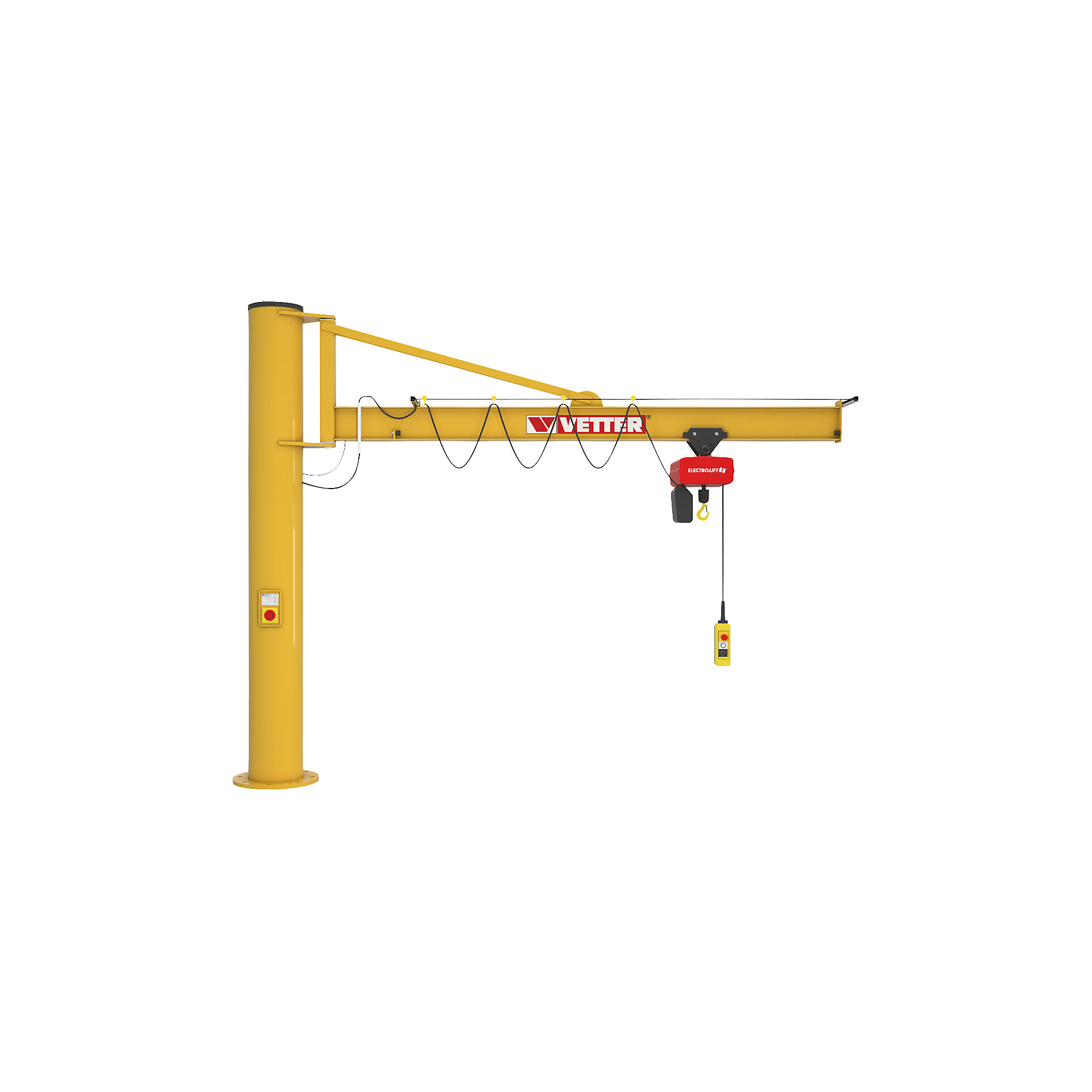 Vetter PRAKTIKUS PS post mounted jib crane without electric chain