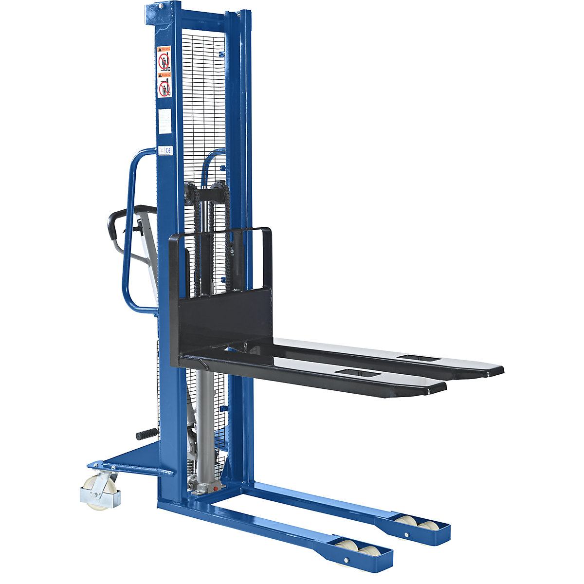 High lift stacker, lifting range 90 – 1600 mm, max. load 1600 kg, overall height 2080 mm