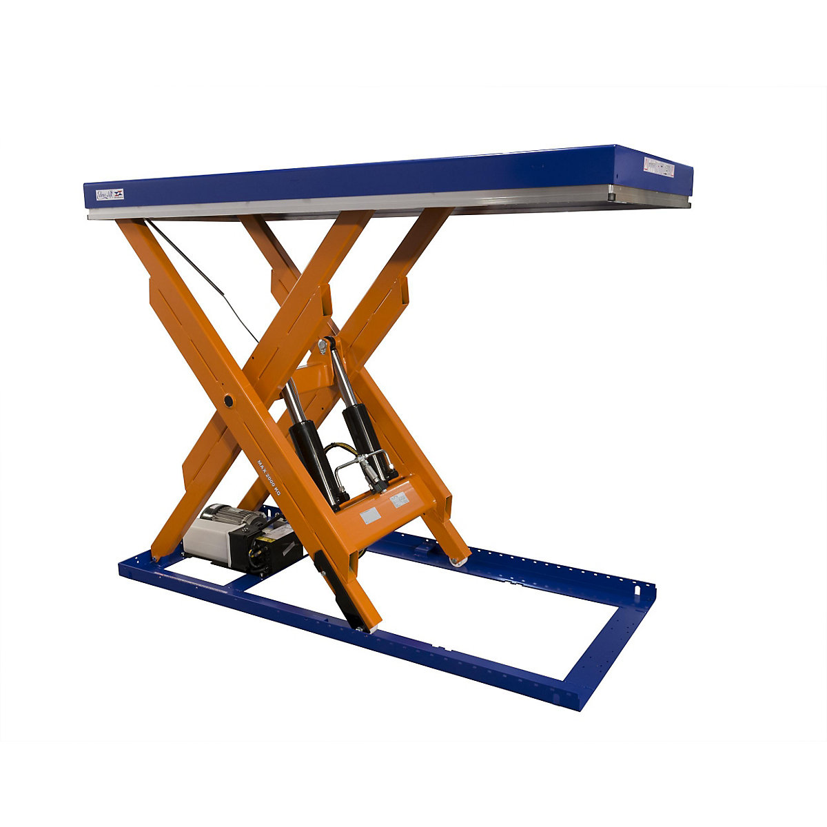 Compact lift table – Edmolift, max. load 2000 kg, platform LxW 2000 x 900 mm, effective lift 1300 mm