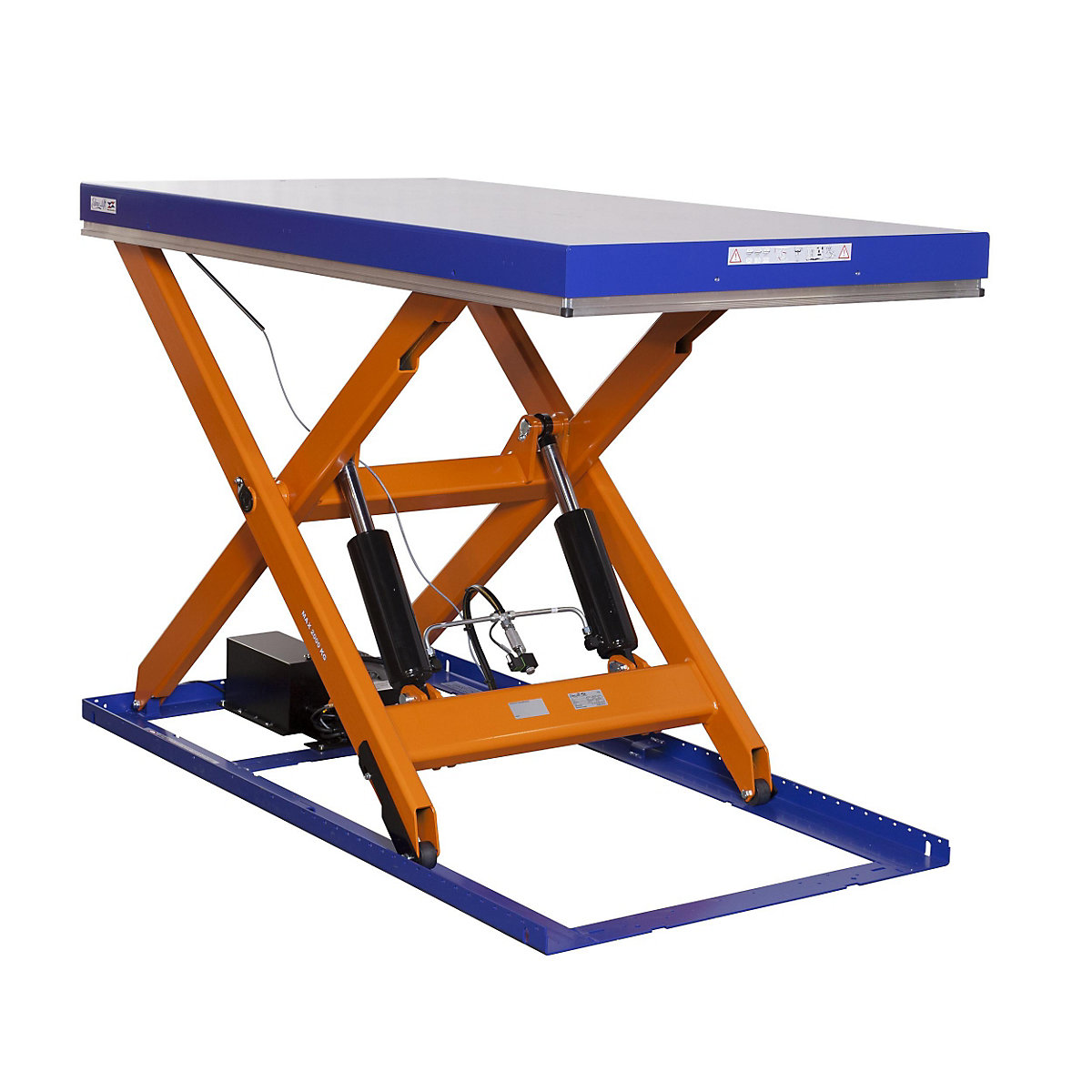 Compact lift table – Edmolift, max. load 2000 kg, platform LxW 2200 x 1200 mm, effective lift 1500 mm