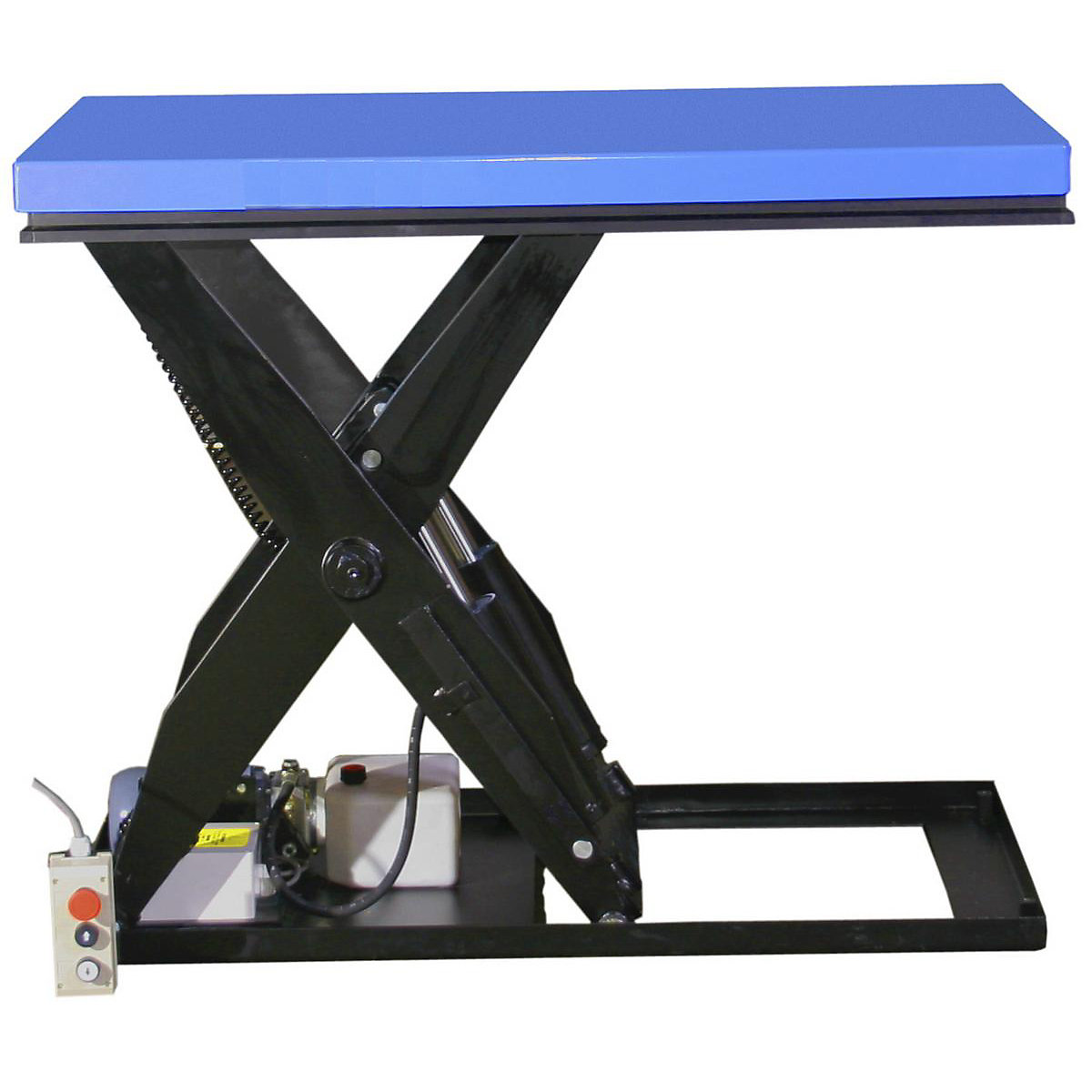 Compact lift table, platform LxW 1300 x 800 mm, max. load 500 kg, operating voltage 230 V