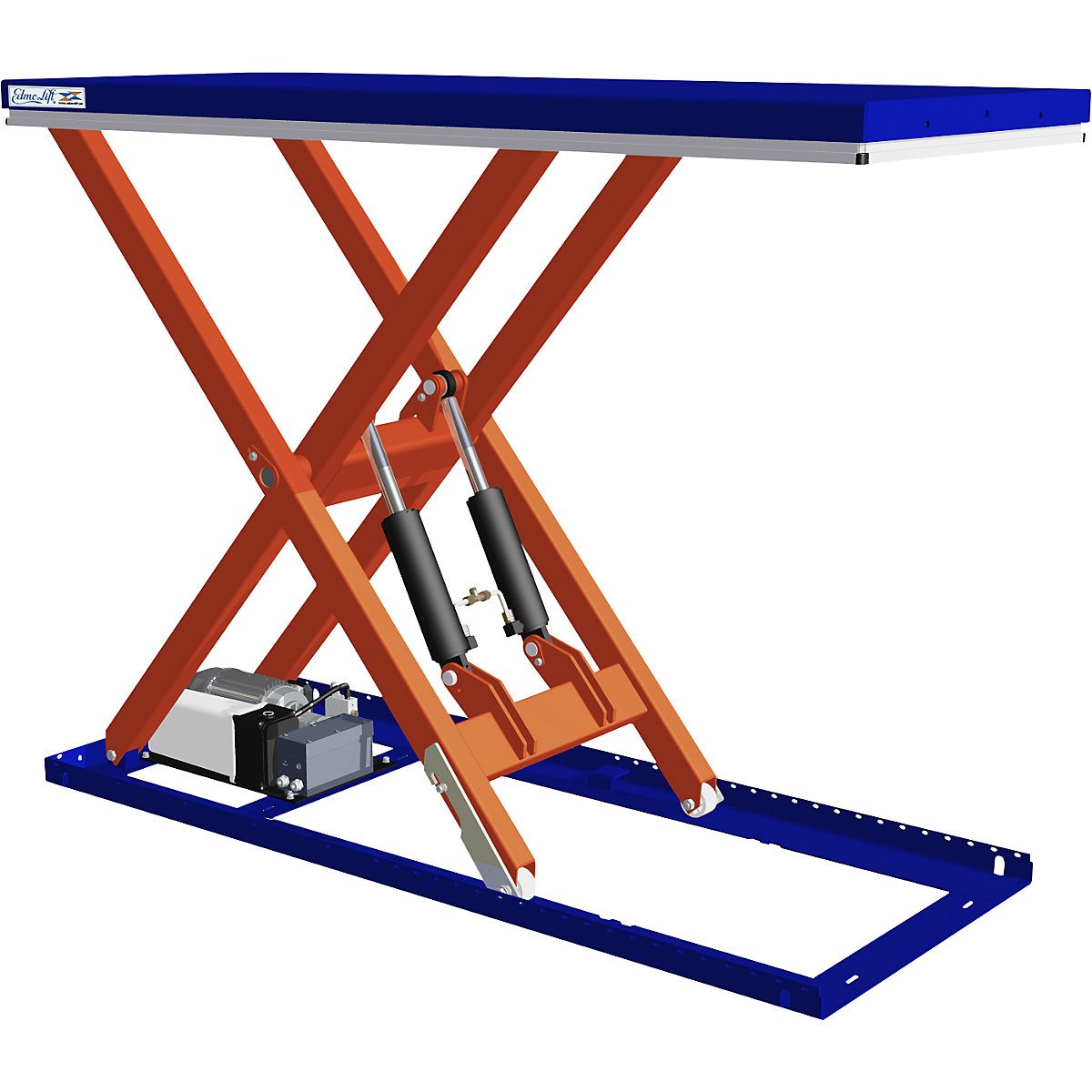 Compact lift table – Edmolift, max. load 1000 kg, platform LxW 2000 x 800 mm, effective lifting range 200 – 1500 mm